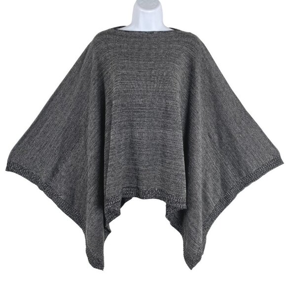 Lululemon Divinity Scarf Poncho Black Heathered Core Medium Grey One Size FS-974 - Picture 1 of 8